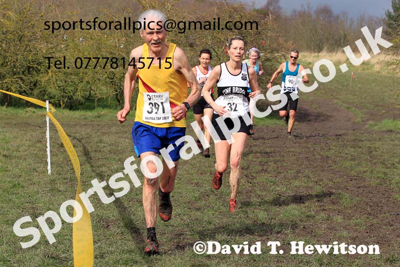 Womens and Mens 65+ in the 2023 BMAF Cross Country Champs., Wallsend. Photo: David T. Hewitson/Sports for All Pics